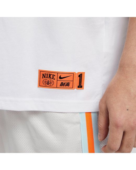 Nike White Graphic T-Shirt for men