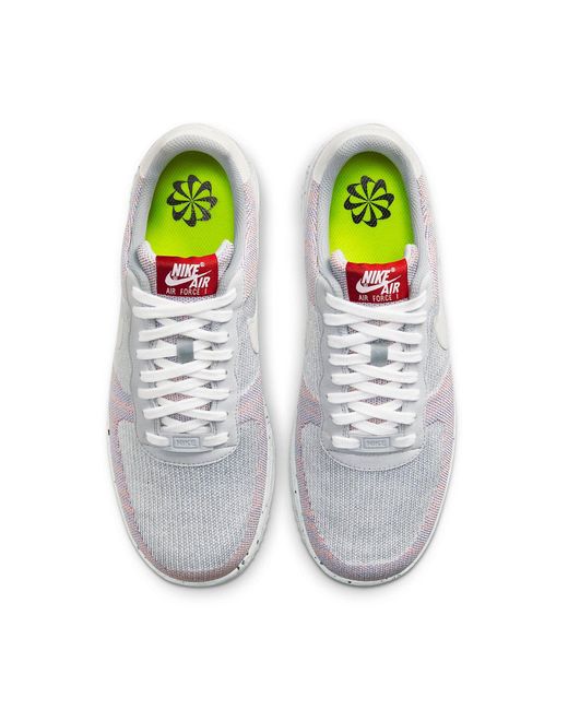 Nike White Air Force 1 Crater Flyknit 'Wolf' for men
