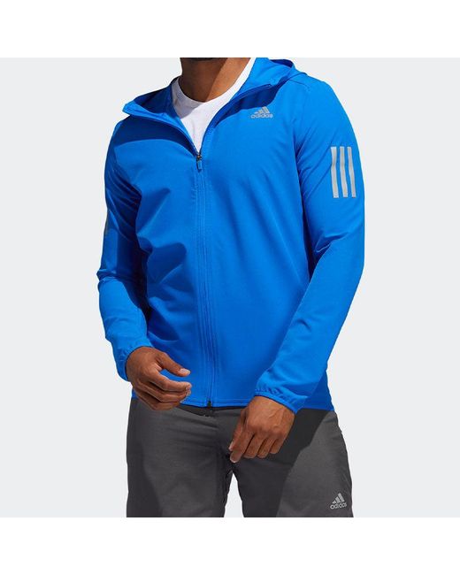 Adidas Blue Own The Run Jkt Running Sports Jacket for men