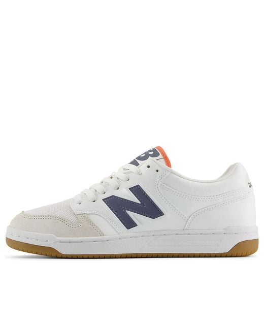 New Balance White 480 Gum' for men