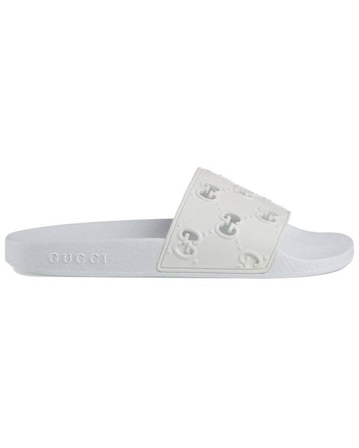 Gucci White (Wmns) Rubber Gg Slide