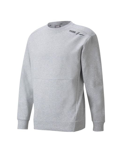 PUMA Gray Full Sleeve Solid Sweater for men