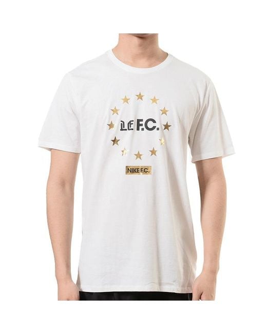 Nike White Alphabet Printing Sports Round Neck Pullover Short Sleeve T-Shirt for men