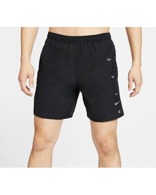 Nike Black Challenger7 Brief Running Athleisure Casual Sports Shorts for men