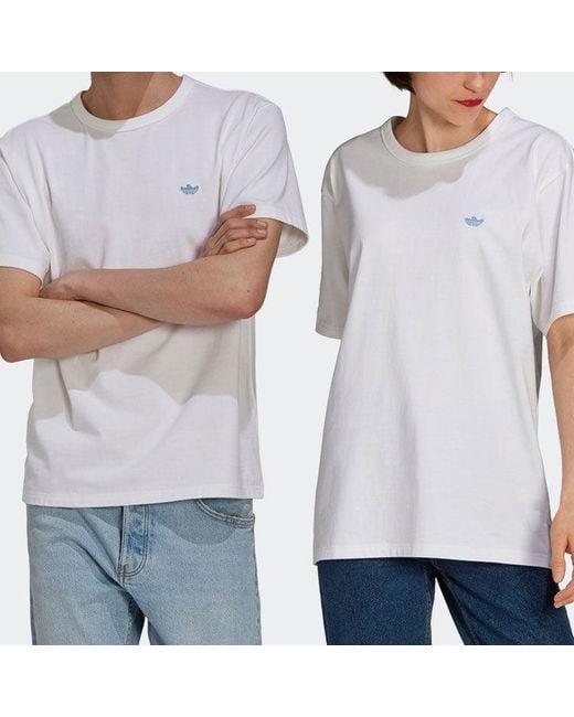 Adidas White Originals Causual Sports Round Collar Gs for men