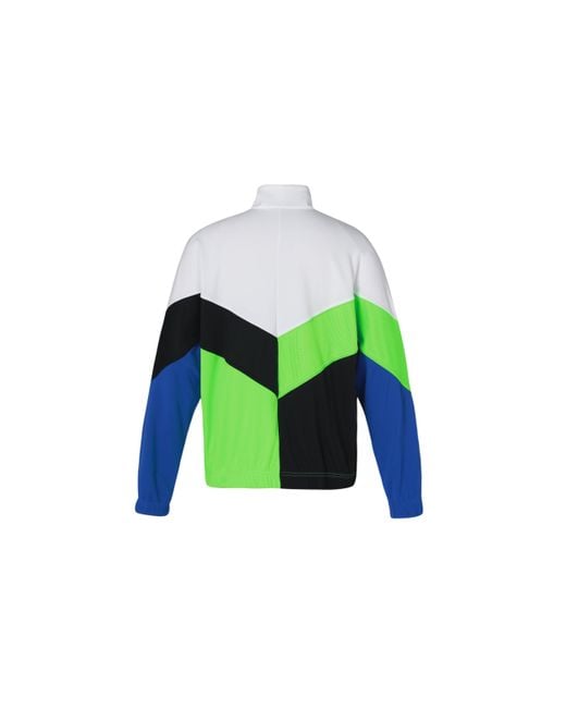 Nike Green Contrasting Colors Logo Athleisure Casual Sports Loose Jacket for men