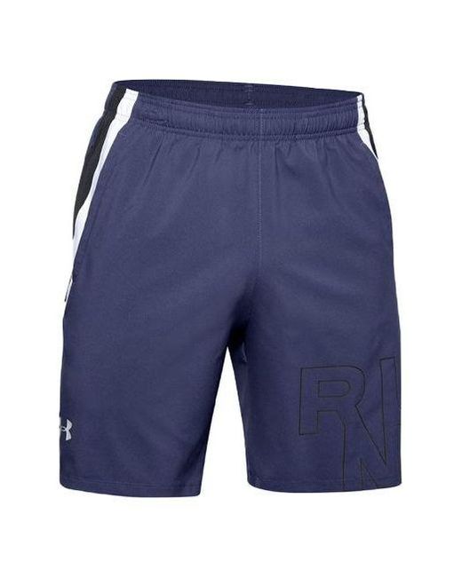 Under Armour Blue Launch Sw Branded 7 Inch Shorts for men