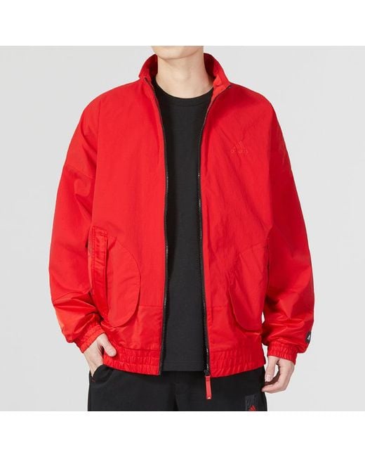 Adidas Red Com Woven Jacket for men