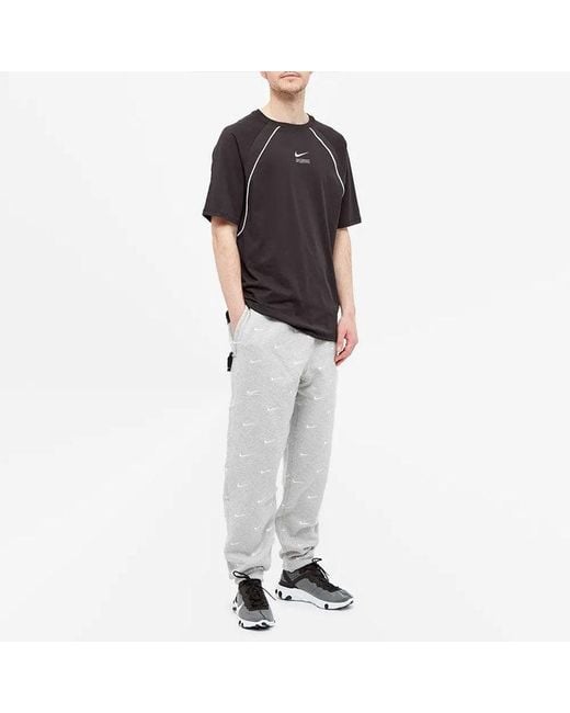 Nike Gray Nrg Swoosh Logo Printing Casual Sports Pants/Trousers/Joggers for men