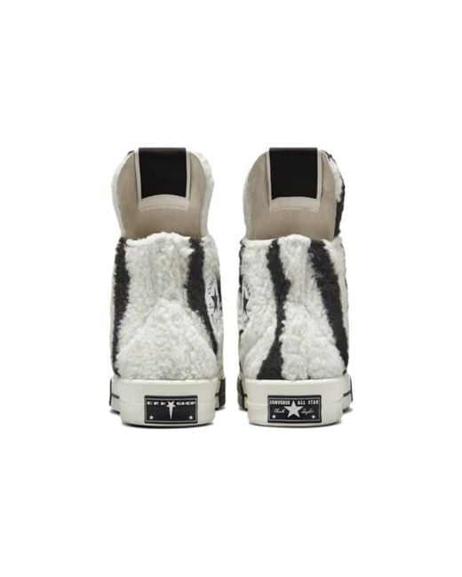 Converse Brown Rick Owens X Drkshdw Turbodrk Chuck 70 High 'Zebra' for men
