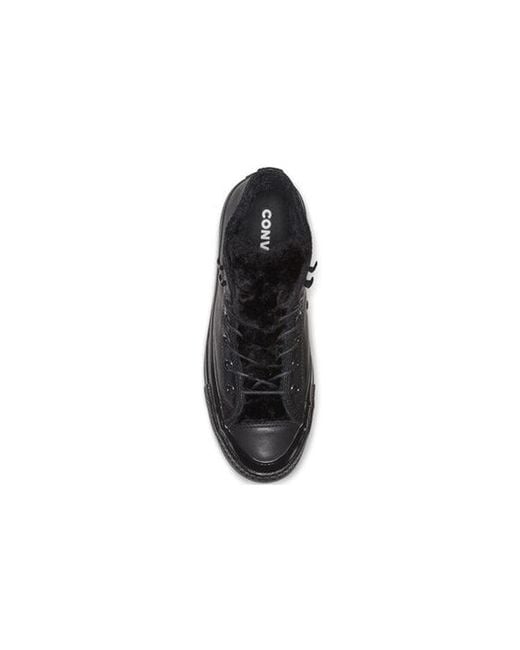 Converse Black (Wmns) Chuck Taylor All Star Street Warmer Ripple High Top Thick Sole