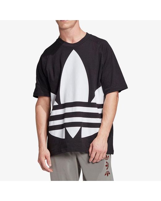 Adidas Black Originals Big Trefoil Boxy Tee for men