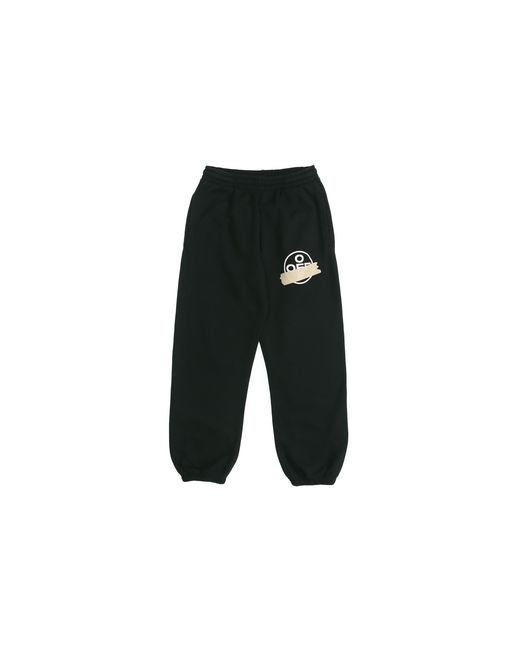 Off-White c/o Virgil Abloh Black Rubber Strap Stripe Sports Pants for men