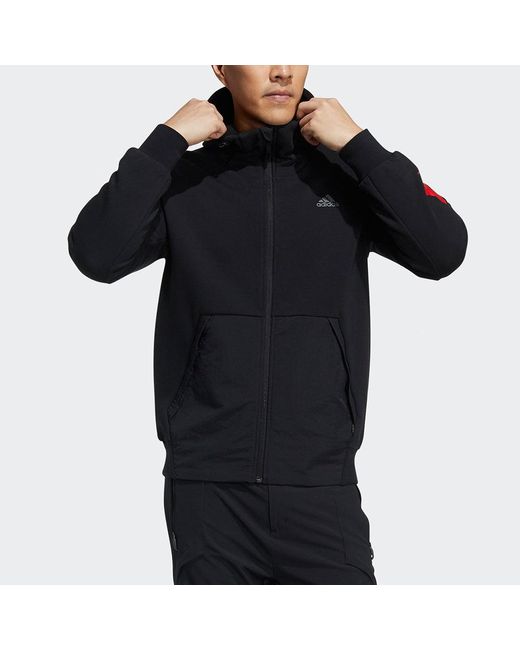 Adidas Blue Cpl Gfx Fz Hd Outdoor Sports Hooded Jacket For for men