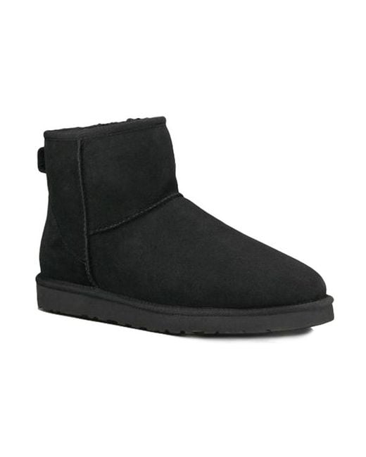 Ugg Black Classic Mini Fleece Lined Snow Boots for men