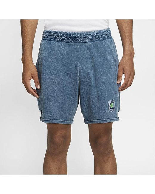 Nike Blue Sportswear Knit Washed Shorts for men