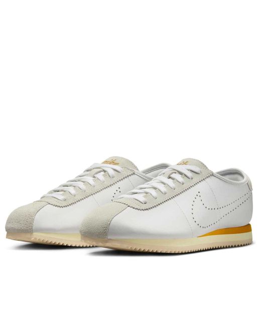 Nike White (Wmns) Cortez Bronze Perforated Swoosh'