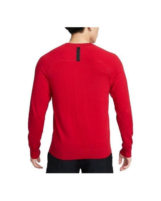 Nike Red Dri-Fit Long Sleeve T-Shirt for men