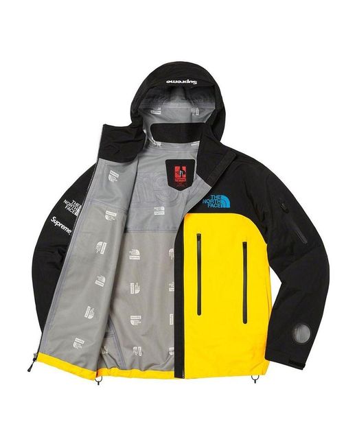 Supreme Yellow X The North Face Taped Seam Shell Jacket for men