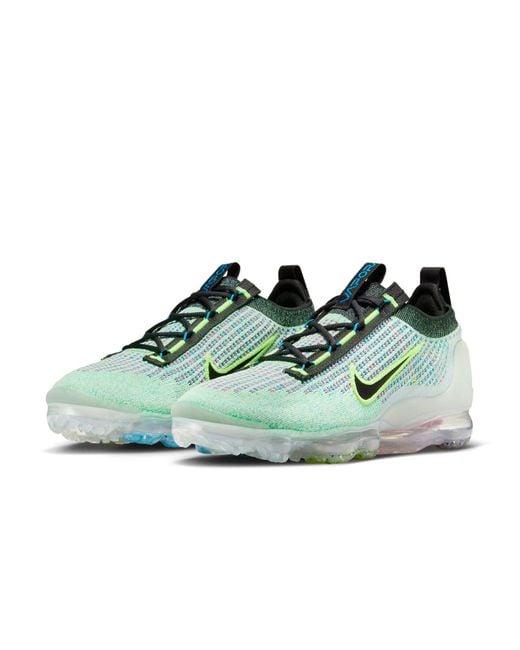 Nike Green Air Vapormax 2021 Flyknit Next Nature 'Volt Photo' for men