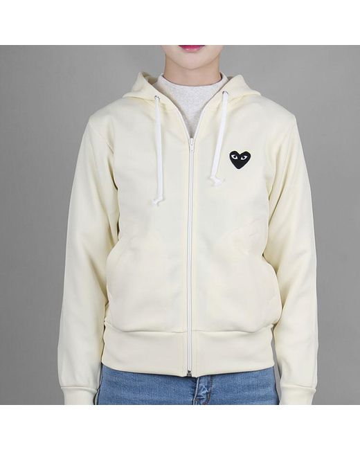 COMME DES GARÇONS PLAY White (Wmns) Zip Hoodie Big Heart