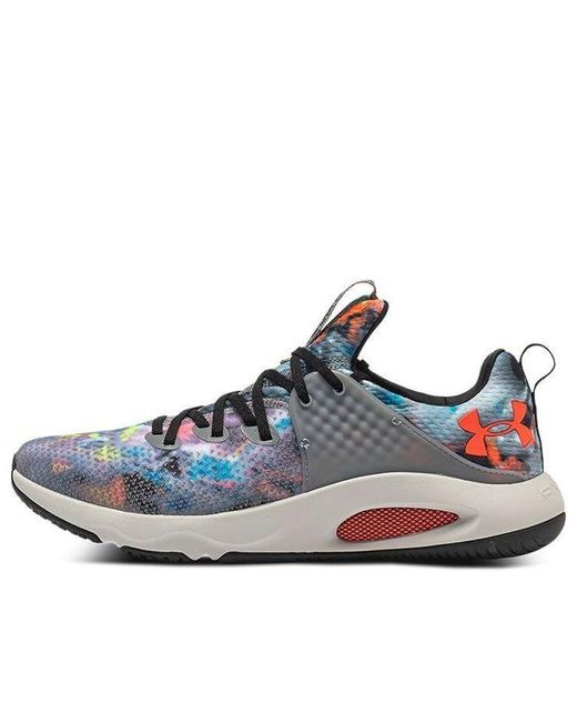 Under Armour Blue Hovr Rise 3 Printed 'Concrete Halo' for men