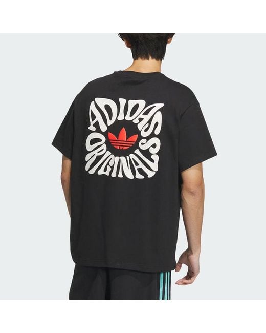 Adidas Black Originals V-Day Short Sleeve T-Shirt (Gender Neutral) Asia Sizing for men