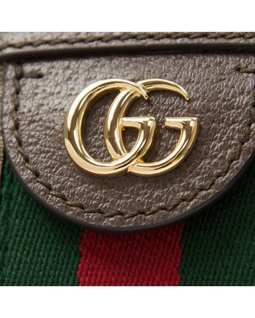 Gucci Natural (Wmns) Ophidia Logo Retro Gg Stripe Webbing Canvas Shoulder Messenger Bag Small