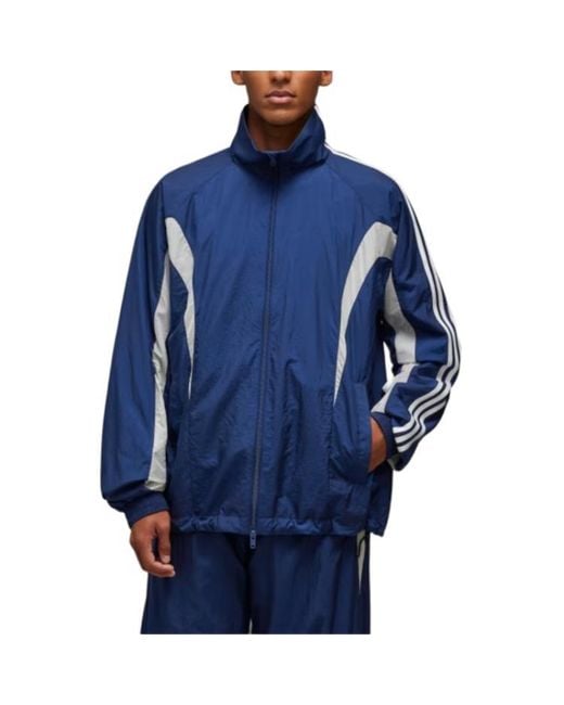 Adidas Blue X Y-3 3-Stripes Nylon Shell Jacket for men