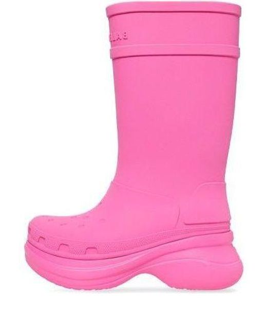 Balenciaga Pink Crocs X Boots