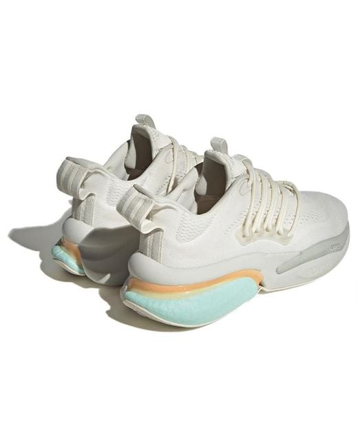 Adidas White Alphaboost V1 Shoes Aqua' for men