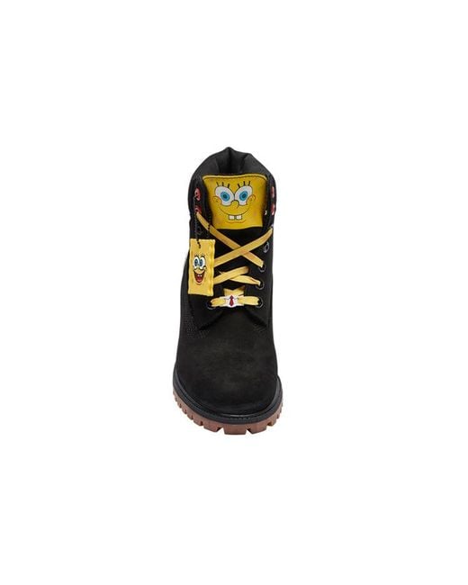 Timberland Black Spongebob Squarepants X 6-Inch Waterproof Boots for men