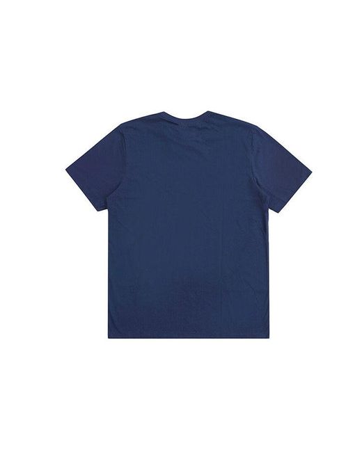 Nike Blue Embroidered Small Round Neck Short Sleeve Deep T-Shirt for men