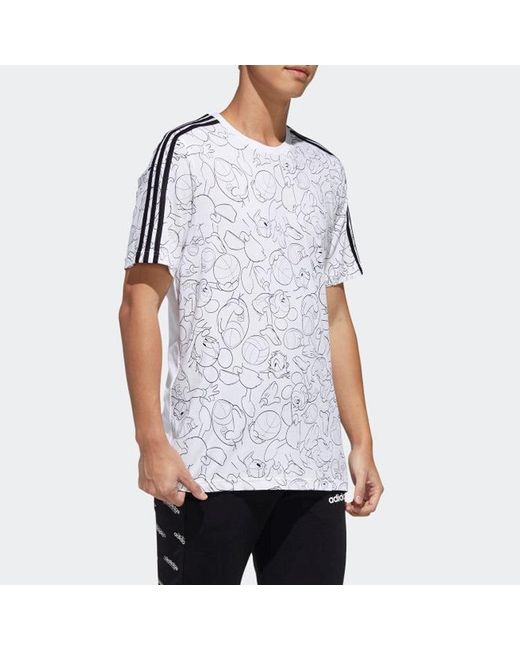 Adidas White M Dsny Aop T Training Sports for men