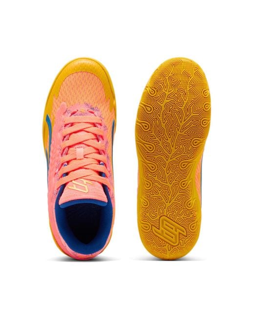 PUMA Orange Mesh Rubber Basketball Shoes