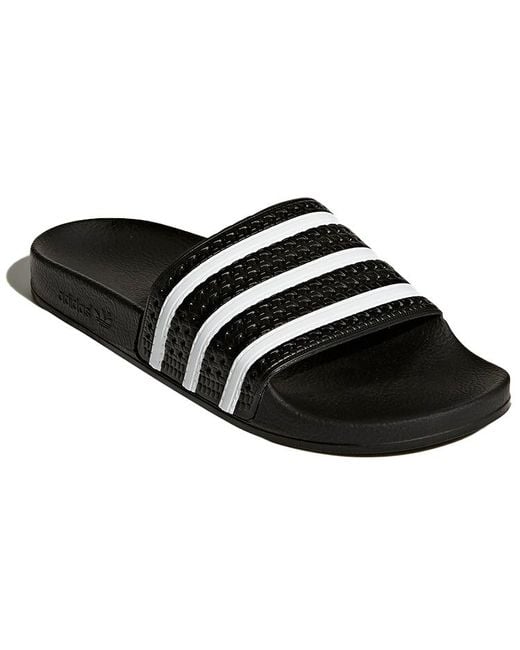 Adidas Black Adilette Slides for men