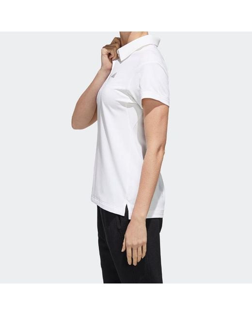 Adidas White (Wmns) Tennis Sports Polo Shirt