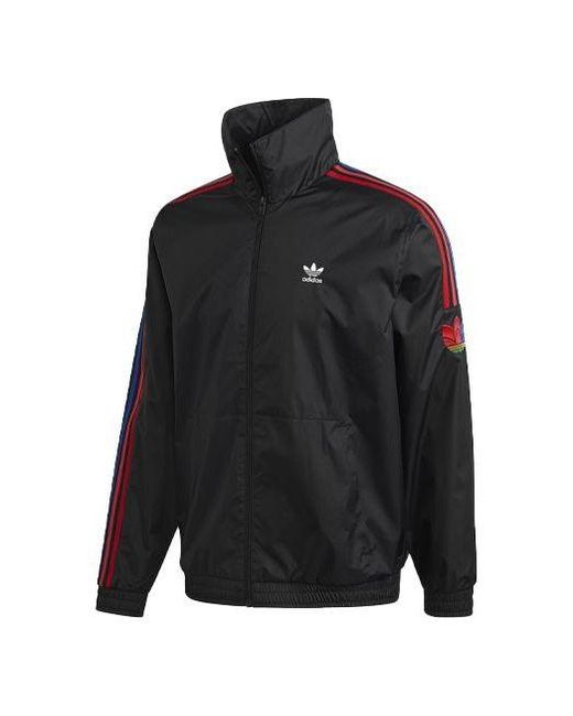 Adidas Black 3d Trefoil 3-stripes Track Top for men