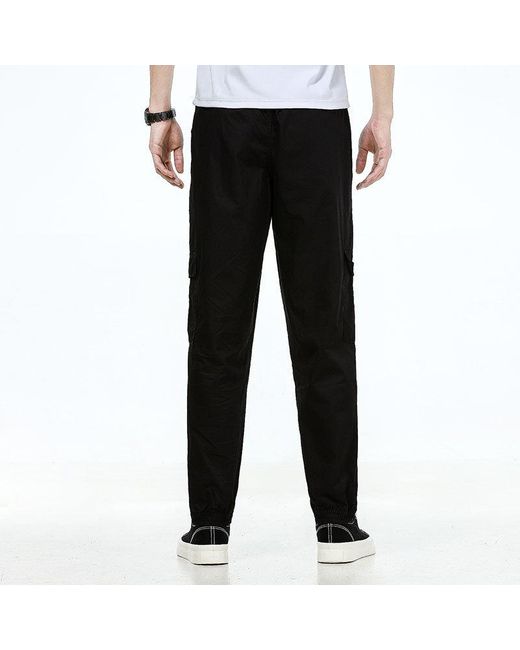 PUMA Black Woven Cargo Bundle Feet Casual Long Pants for men
