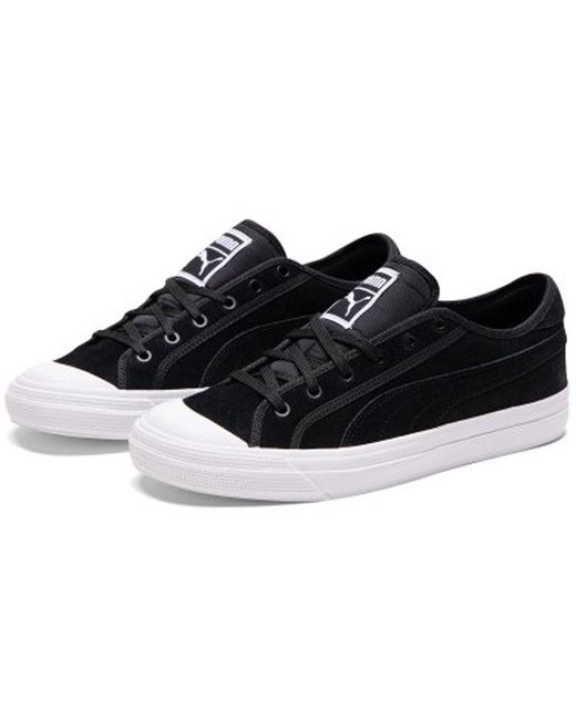 PUMA Black Capri Suede Low Tops Retro Casual Skateboarding Shoes for men