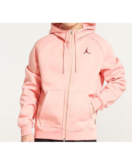 Nike Pink Flying Embroidered Sports Hooded Jacket for men