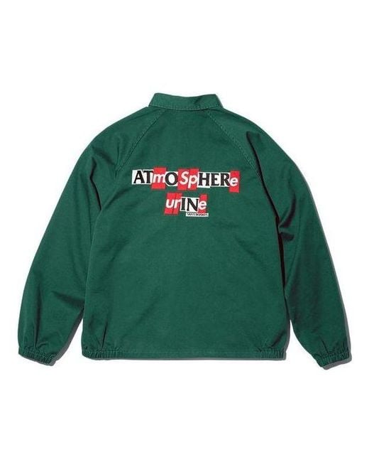 Supreme Green X Antihero Snap Front Twill Jacket for men