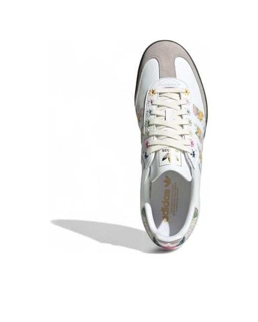 Adidas White Samba Og Satin 'Floral Cloud Clear Granite' for men