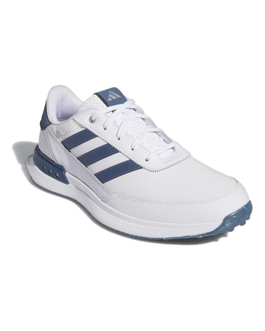 Adidas Blue S2G 24 Leather Spikeless Golf Shoes for men
