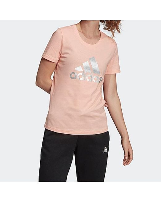 Adidas Pink (Wmns) Sports Stylish Short Sleeve