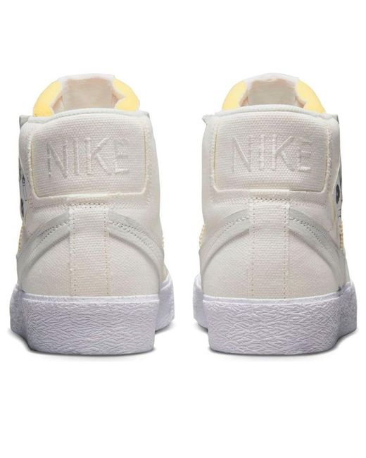 Nike White Sb Blazer Mid 'Warning Label' for men