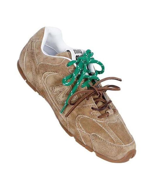New Balance (Wmns) 530 X Miu Miu Suede Mesh 'Ecru' in Brown