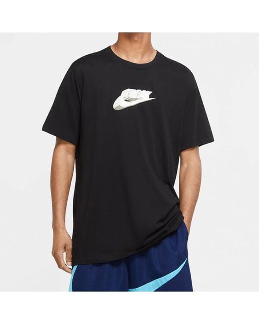 Nike Black Dri-Fit Giannis Swoosh Freak Letter Basketball T-Shirt for men
