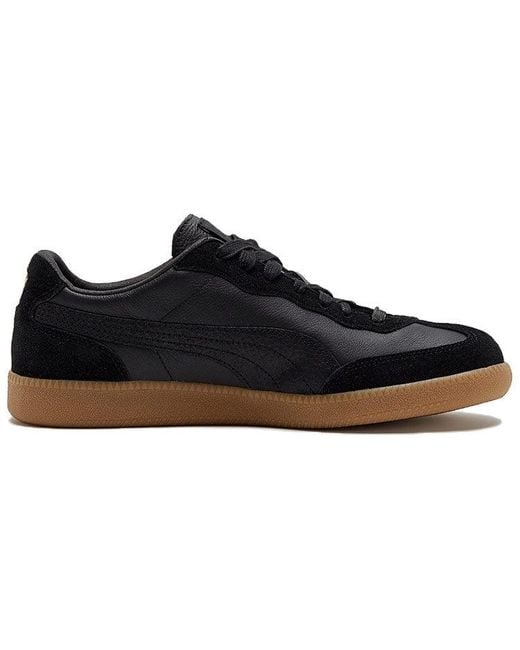 PUMA Black Liga Leather Retro Shoe for men