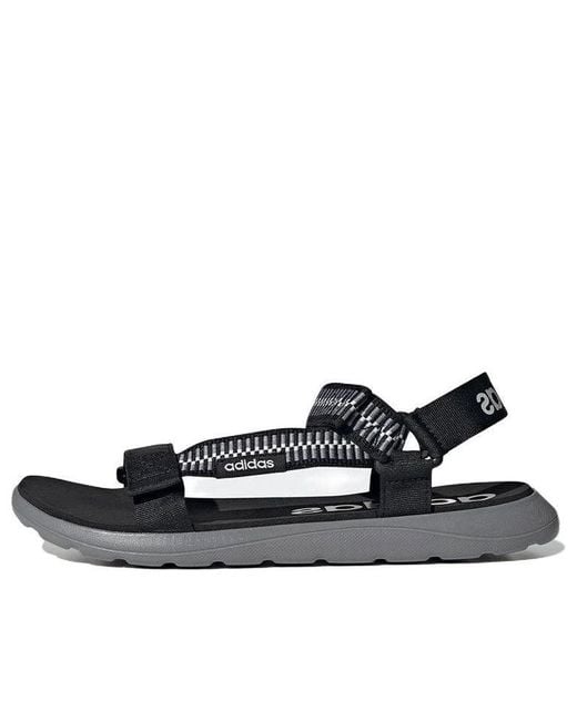 Adidas Black Comfort Sandal 'Core' for men